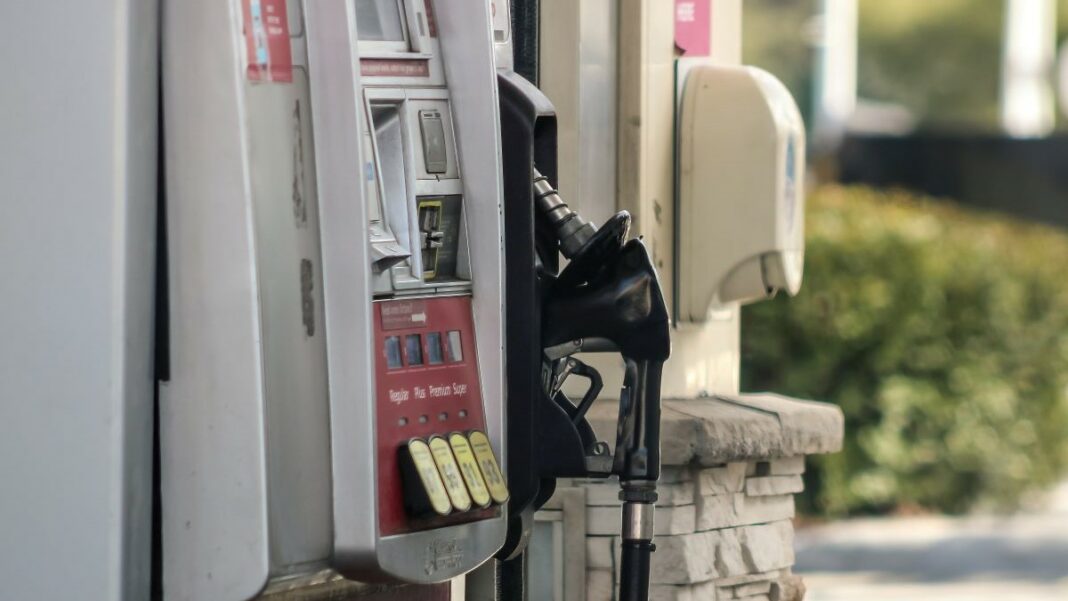 fuel cards represented by a gas pump at a service station